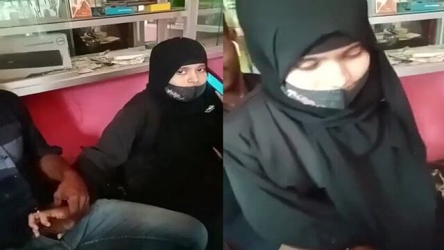Hijabi muslim girl riding dick in photo studio sex mms