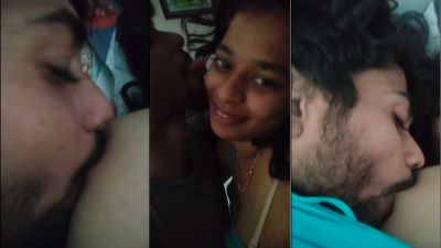 Hungry BF desi boob suck video with his GF