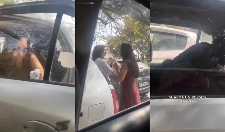 Viral Sharda University Scandal College Girl Giving Blowjob to Boyfriend in Car